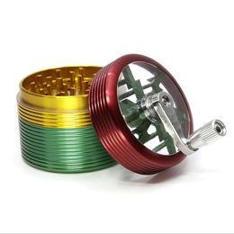 Four-layer aluminium alloy 63MM color-matching threaded rocker grinder