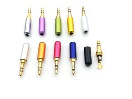 100pcs 3.5mm stereo Plug Audio connector For DIY Stereo Headset Earphone/Repair Earphone