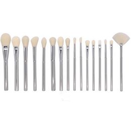 Makeup Brushes Silver Tube 16pcs/set Professional Brush Set Makeup Foundation Powder Beauty Tools Cosmetic Brush Kits with Bag