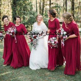 Vestidos para damas de boda color rojo vino Clearance