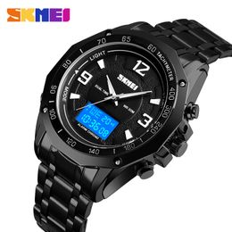 Fashion Sport Watch SKMEI Men Digital Wristwatches Dual Display Waterproof Luminous Silver/Black Colours relogio masculino 1504