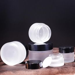 100pcs/lot 5g 10g Frosted Glass Cream Jar Bottles Facial Cream Containers Emulsion Lotion Jar