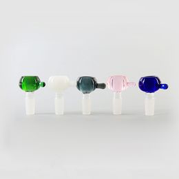 Handmade 14MM 18MM Male Connector Joint Handle Pyrex Thick Glass Bowl Bong Smoking Herb Oil Rigs Snowflake Philtre Container Holder DHL Free