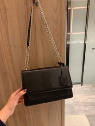 women luxury designer real leather chain 24cm crossbody bag handbags famous circle designer purse high quality big size