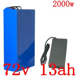 72v lithium battery 72V 13AH electric bicycle 13ah ion scooter pack with 30A BMS and 84V 2A charger