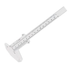 Plastic Vernier Calliper Mini Dial Callipers Double Scale Sliding Gauge Measuring Tool for Eyebrow Tattooing Permanent Makeup Accessories
