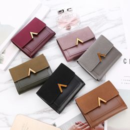 Women Purse Vintage Small Short Leather Wallet Famous Mini Female Fashion Wallets And Purse Credit Card
