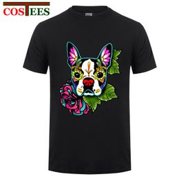 Cute Boston Terrier My Best Friend T-Shirt Hooded with A Pocket Rope Hat Customization Fashion Novelty 3D Mens