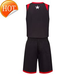 2019 New Blank Basketball jerseys printed logo Mens size S-XXL cheap price fast shipping good quality Black Red BR0004AA1