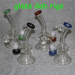 Hookahs 7.4" glass bong beaker bongs waterpipe oil rigs water pipes glass bubbler with domeless quartz bangers