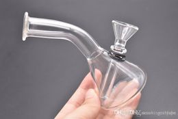 whoelsale Mini protable Glass Water Tobacco Bong Smoking Pipe With Honeycomb Percolator Detachable Glass Water Pipes For Smoking Oil Rig