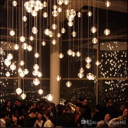 G4 LED Crystal Glass Ball Pendant lamps Meteor Rain Ceiling Light Meteoric Shower Stair Bar Droplight Chandelier Lighting lights 3