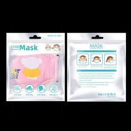 Children's general mask plastic outer packaging bag custom sealed transparent self standing zipper bag printed