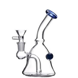 6 Inches Glass Bong With Glass Bowl Mini Color Glass Water Pipe Dab Rig Oil Rigs Pipes Perc Heady Smoking Bubbler Quartz Banger