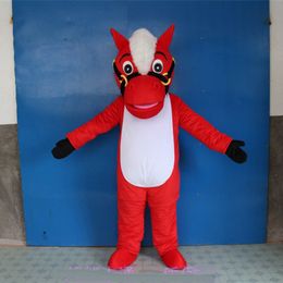 Halloween Red Horse Mascot Costume Top Quality Adult Size Cartoon Brown War horse Christmas Carnival Party Costumes