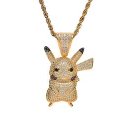 New cartoon character pendant zircon hip hop necklace for free postage