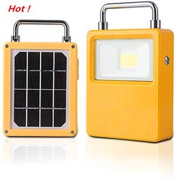 Outdoor Solar Flood Light Powered Rechargeable LED Emergency Light Camping Lights Portable LED Lamp Spotlights (with SOS Modes)