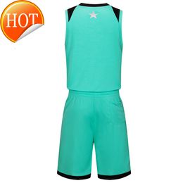 2019 New Blank Basketball jerseys printed logo Mens size S-XXL cheap price fast shipping good quality Teal Green T004AA1