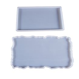 Rectangle Fruit Plate Resin Molds Agate Slicone Tray Moulds Resin Jewelry Desktop DIY Silicone Table Mat Molds Epoxy Resin Crafts Make