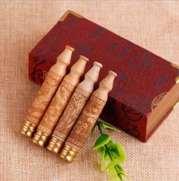 Exquisitely carved yew solid wood cigarette holders, smoking accessories, direct sales, hot hair, copper head filter, pipe mouth