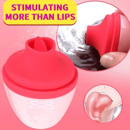 Sale Sex Machine Tongue Clitoris Sucker Vibrator Blowjob Nipple Sucking Toys for Oral G-spot Licking Stimulator Women Masturbator Y200616