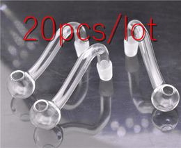 20pcs/lot ! 10mm 14mm 18mm male female clear thick pyrex glass oil burner water pipes for oil rigs glass bongs thick big bowls for smoking