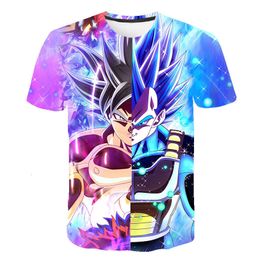 -XMF21 Nuevos 2019 hombres de Dragon Ball Z camiseta Son Goku Vegeta culturismo camiseta de Super Saiyan ropa de la camisa del verano