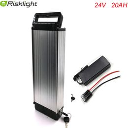 Rear Rack 24V 20Ah eBike Lithium Battery 24V 250W 18650 Battery with 2A Charger Brand BMS Aluminium Alloy Case