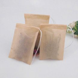 Tea Bag Philtre Paper Bags Heat Seal Tea Strainer Infuser Wood Drawstring Tea Bag for Herb Loose Fast Shipping NO153