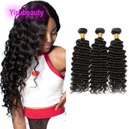 10Pieces/lot Deep Wave Indian Virgin Hair Wholesale 10 Bundles Hair Extensions Deep Curly Yirubeauty Nautral Colour 8-28inch