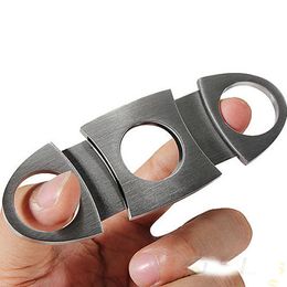 50 X Free Shipping New Pocket Stainless Steel Cigar Cutter Knife Double Blades Scissors Shears Scissor