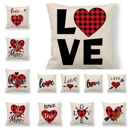 12 style Valentine's Day pillowcase office cushion cover coffee shop pillow cover decoration Valentine's Day decorations T2I5749