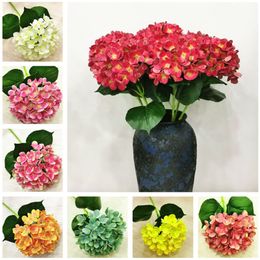 Fake Single Stem 3D Printing Hydrangea 25.98" Length Simulation Real Touch Hydrangeas for Wedding Home Decorative Artificial flowers