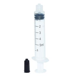 Dispensing Syringes 5cc 5ml Plastic with Tip Cap Pack of 20