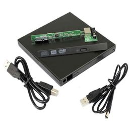 Freeshipping Laptop USB to Sata CD DVD RW Drive External Case Caddy