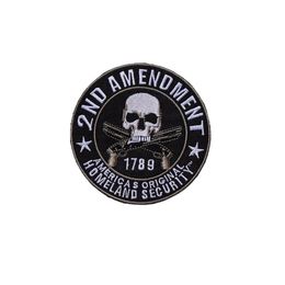High Quality 1789 2ND AMENDMENT Embroidery Iron On Patch For Biker Jacket Front Size Applique Free Shipping