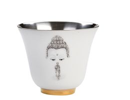 Handmade White Zen Tea Cup Ceramic Pottery Tea Bowl Kung Fu Puer Oolong Teacup