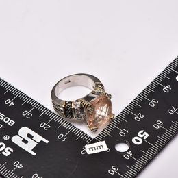 Fashion-ring house Hot Sale Morganite 925 Sterling Silver High Quantity Ring For Men and Women Size 6 7 8 9 10 F1441