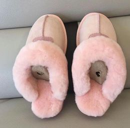 Pantofole classiche in cotone caldo per bambini in vera pelle Pantofole per bambini alla moda Stivali corti Stivali da neve Pantofole in cotone per bambini