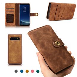 PU Leather Wallet Cover Case for Samsung Galaxy S10 S10 Plus Phone Bag Flip Case with Card Slot for s8 s9 note 8