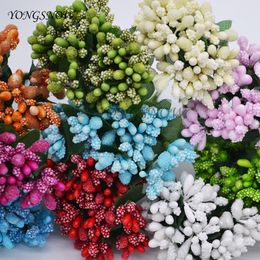 Cheap 120pcs/lot Artificial Stamen Flower For Wedding Home Decoration Pistil DIY Wreath Gift Box Scrapbooking Fake Flower8Z