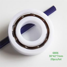 20pcs/lot 6806 30mm POM Plastic bearings with Glass balls 30*42*7 mm nylon bearing 30x42x7