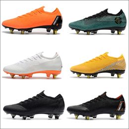 2019 Nuevos colores Centros de f￺tbol Mercurial Superfly VI Elite SG AC Soccer Zapatos Cristiano Ronaldo Boot Sports Original