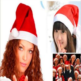 Red Santa Claus Hat Ultra Soft Plush Christmas Cosplay Hats Christmas Decoration Adults Christmas Party Hats GB1552