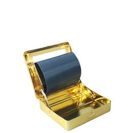 Gold Portable Rollbox Automatic Rolling Machine 70MM DIY Roller Rolling Production Perfect Way For Cigarette Smoking Accessories Hot Cake