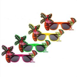 Flamingo Sunglasses Party Summer Pineapple Glasses Hawaiian Beach Shade Cosplay Night Stage Dress Up Eyewear Outdoor Sun Glasses TLZYQ762