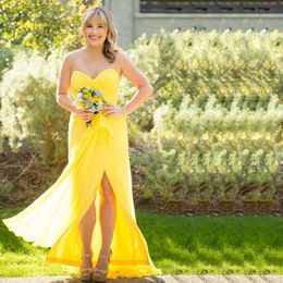 Vestidos De Damas De Honor Del País Amarillo Oferta Online | DHgate.com