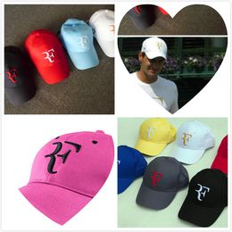 Wholesale- Wholesale-Hot Roger Federer RF Baseball cap Summer men women Mesh cap Outdoor sports trucker cap unisex Adjustable snapback hats