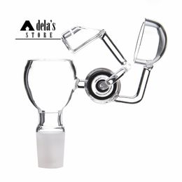 Quartz Bucket Wth Carb Cap Arm Linkage Bucket Connected Swing 14mm 18mm Male Female Quartz Banger Nail Dab Rigs 348