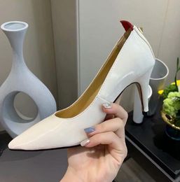 Pompe da donna nuove di zecca Rivetto Tacchi alti 7CM Abito per party di matrimonio Pelle di mucca Scarpe a punta Scatola originale Scarpe taglia 34-40